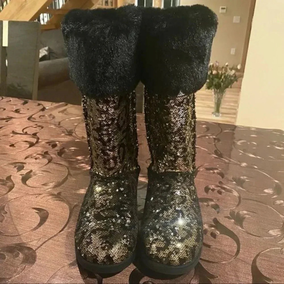 Juicy Couture seguins boots Faux fur - Picture 8 of 9